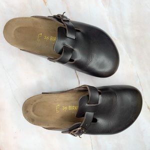 Birkenstock Boston Clogs Shoes Brown 36 5